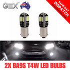 2X DC 12V BA9S 5630 8 SMD LED 6000k White Car Parker Dome Light Warning Bulb AU