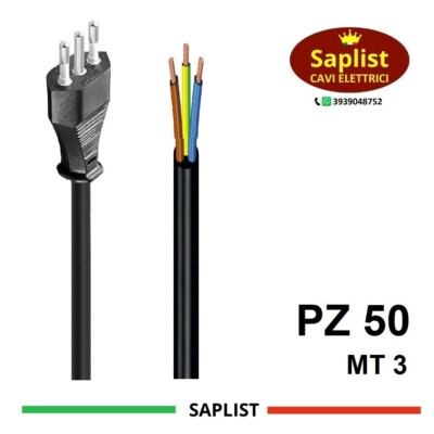Cavo Alimentazione H05vv-f Cavo Prolunga Electraline 3G1.5 Mm - Nero 10 Metri Per Apparecchi Domestici Uso Domestico - Foto 8