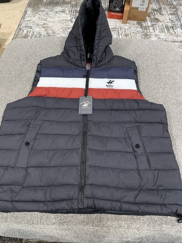 Beverly Hills Polo Club Men's Quilted Puffer Vest W/Hood - Picture 2 of 9