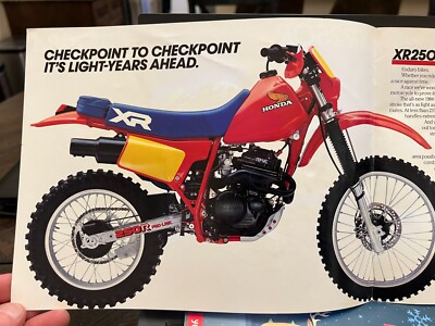 Vintage 1984 Honda XR250 XR250R Dealer Sales Brochure Motorcycle