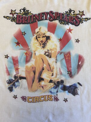 Y2K 2009 Britney Spears Circus World Tour Music Concert T Shirt 