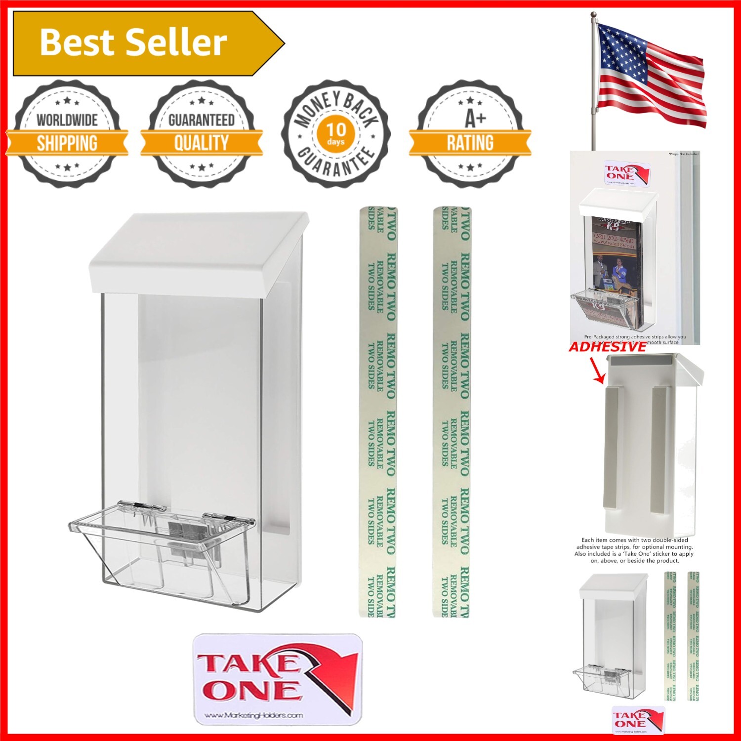 Professional Wall-Mounted Acrylic Rack for 4