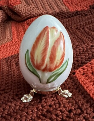 Goebel Porcelain 1984 7th Edition Annual Orange Yellow Tulip - Preowned No Box