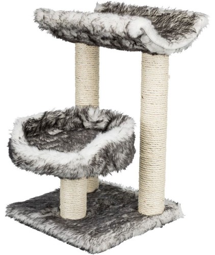 Arbre à Chat Moyen - 138 Cm De Haut - Noir - Neuf Pour Chat Actif