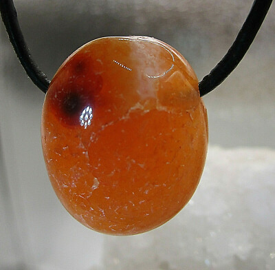 AUGEN-KARNEOL CARNEOL  Trommelstein gebohrt EDELSTEIN ANHÄNGER Freeform Nr.108