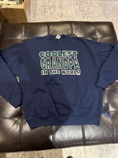 VINTAGE Coolest Grandpa In The World Sweatshirt XL Funny 90s Made USA