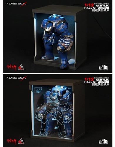 Figura de acción Iron Man Mark38 modelo escala 1/12 súper caja de aleación luz móvil nueva - Imagen 17 de 18