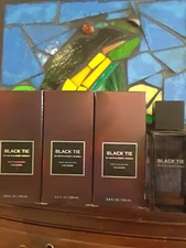 3x Bath & Body Works Men's BLACK TIE Cologne 3.4 oz NEW Sage Tonka LOT x3