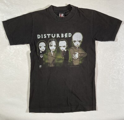 Vintage Disturbed 2001 Giant Tour Band Tee T Shirt Size Men