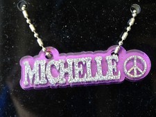 Personalized Name Necklace Custom Name Plate Acrylic Mirror Name Necklace Laser