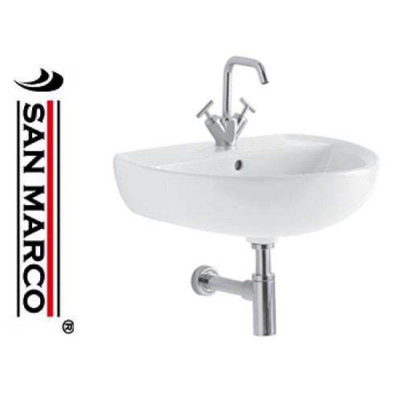 Lavabo seul Geberit Colibré 2 65 cm en céramique anti-calcaire facile à nettoyer