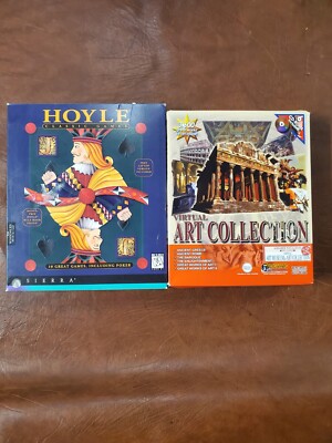HOYLE CLASSIC GAMES 3.5'' Floppy Discs + Virtual art Collection Big box PC games