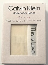 Calvin Klein Bikini Panty Womens This is Love Cotton Blend Ivory QF7039 100 3X