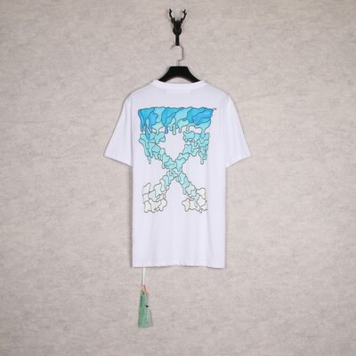 OFF WHITE ow Print Serie oversized Herren und Damen, Kurzarm T-Shirt-