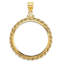 2006-Now $50 1 oz American Buffalo Screw Top Small Knotted Coin Bezel 14k Gold