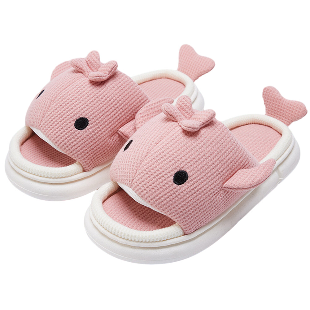 SAOLA Pantofole donna cartone animato suola spessa antiscivolo punta aperta balena per 4 stagioni