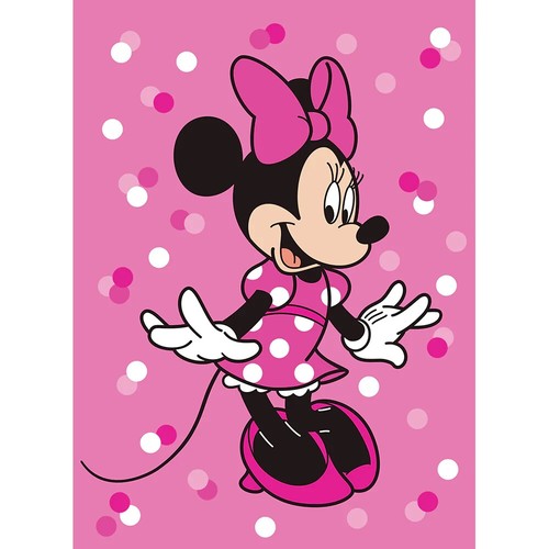 Minnie Mouse Love Dots Twin Full Raschel Blanket 55" x 75" - 第 1/2 張圖片