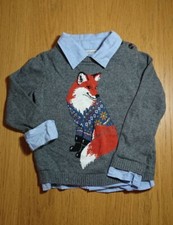 Ministry Of Rascals Fox Jumper With Shirt Insert Size 2-3 Years