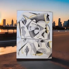 LISTED ARTIST painting ABSTRACT modernist CUBIST CUBISM  fine art Dr. B. Gross 