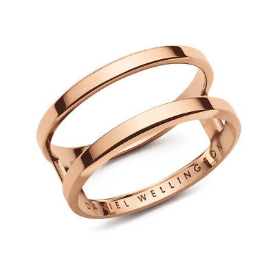 Daniel Wellington ELAN DUAL RING Rose Gold Size 7 New