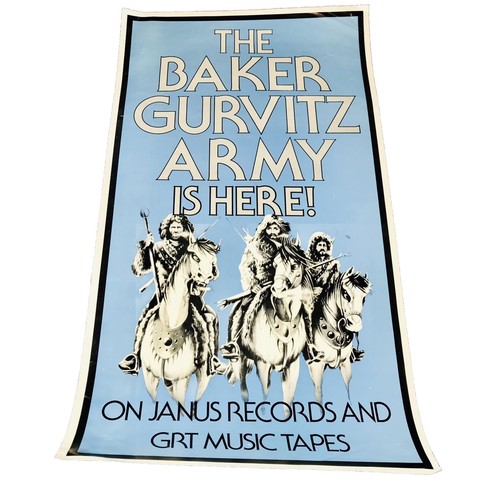 Ginger Baker of CREAM BAKER GURVITZ ARMY - Janus Records Promo Poster ORIGINAL