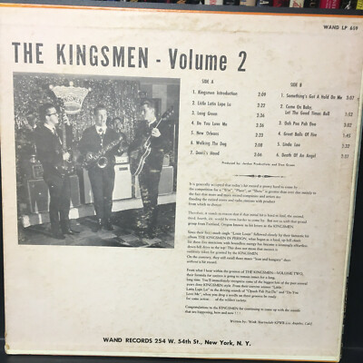 The Kingsmen On Campus & Vol 2 Pop Rock Lp Vinyl Record WAND