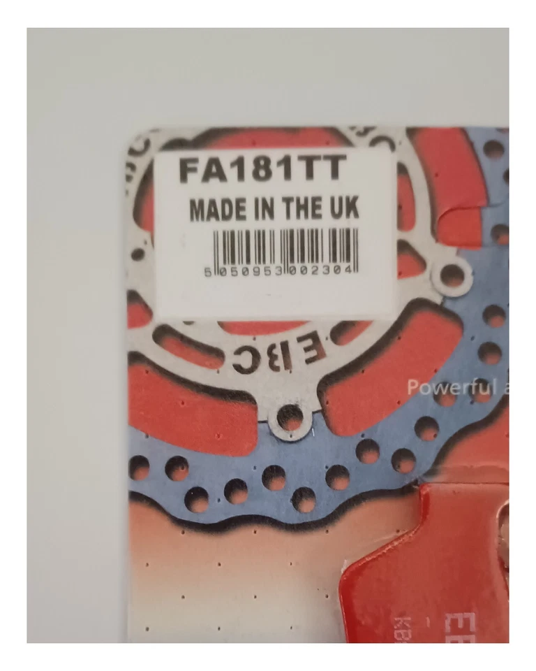 Pastillas de freno de disco delanteras EBC Carbon TT (1 juego) se adapta a Husqvarna Fe250 (2014 a 2024) Foto 3 de 4