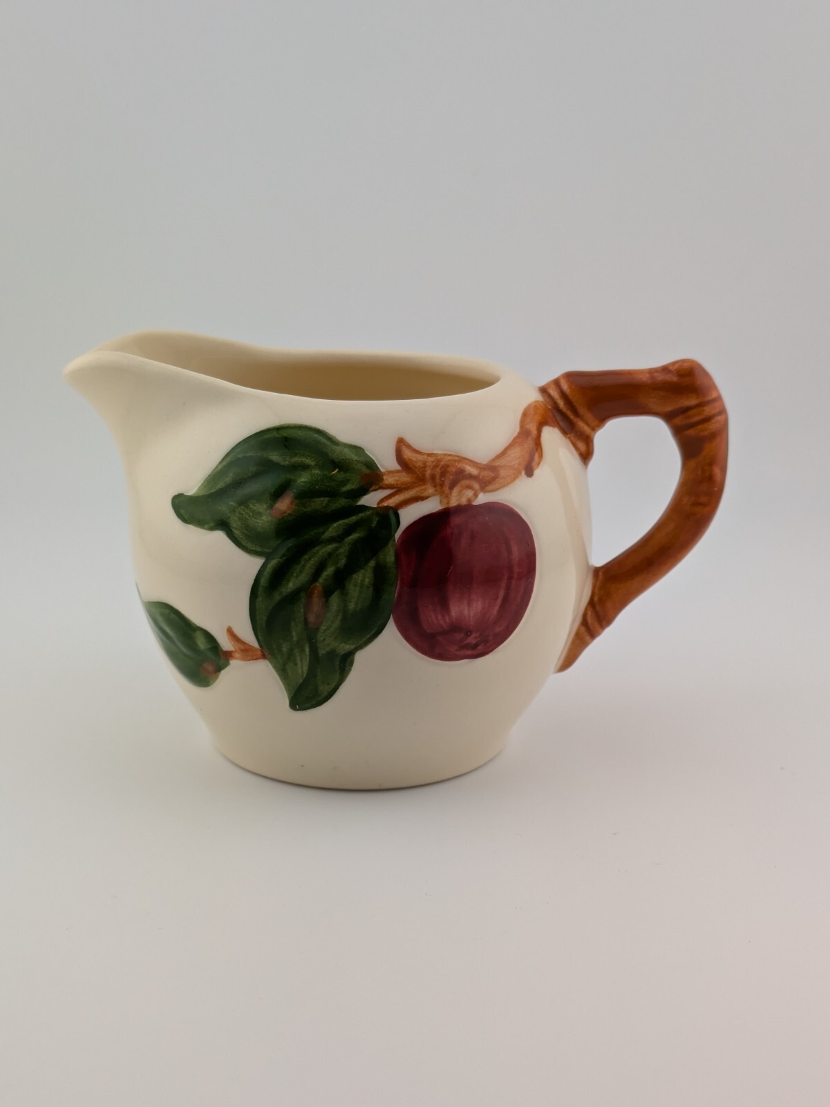 Vintage Franciscan Apple Pattern Creamer Hand Painted 3” Tall