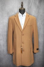 Men's Maenza Solid Camel Wool  Cashmere Blend Formal/Casual Overcoat