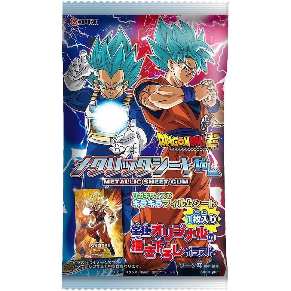 Dragon Ball Super Metallic Sheet Gum Pack Soda Flavor Postcard