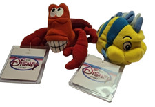DISNEY STORE The Little Mermaid's Sebastian  Flounder Plush