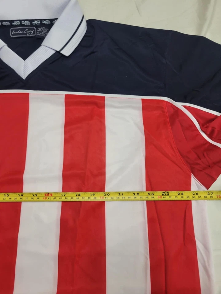 Camisa polo Jordan Craig para hombre 3XL manga corta a rayas Foto 4 de 4