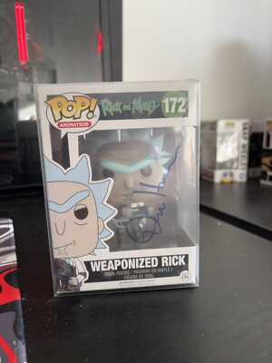 SIGNIERT von Dan Harmon Rick And Morty (RICK) Funko Pop. Geschützt & authentifiziert