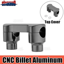 Black 2'' Tall 1.25" Mount Hefty Handlebar Riser For Halrey Dyna Softail Touring