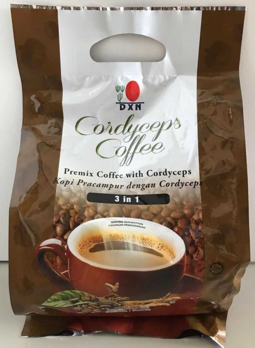 DXN. Cordyceps Coffee 3 in 1 Premix 20 Sachets x 21g- fr Malaysia