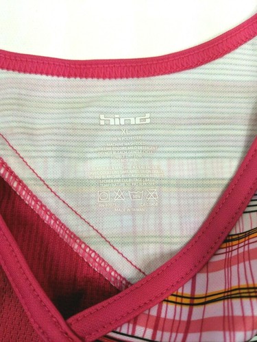 Hind Womens Cross Print Activewear Tank Top Size XL - Picture 4 of 5