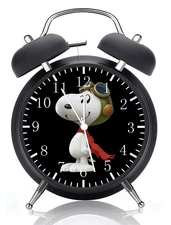 Snoopy Alarm Desk Clock 3.75" Home Office Decor G215 Nice For Gift