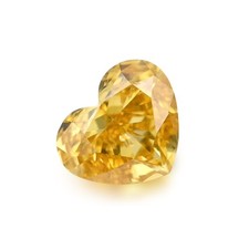 0.27 Ct Natural Heart Diamond Fancy Intense Orangy Yellow SI1 Loose GIA 3640.00 per carat