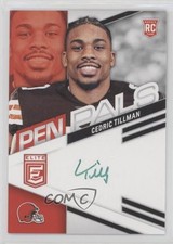 2023 Panini Donruss Elite Pen Pals Green Ink Cedric Tillman #PPCTI Auto rf2