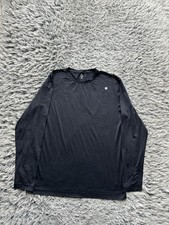 Rhoback Blitz Tech Shirt Men Medium Black Long Sleeve Performance Golf Activewea