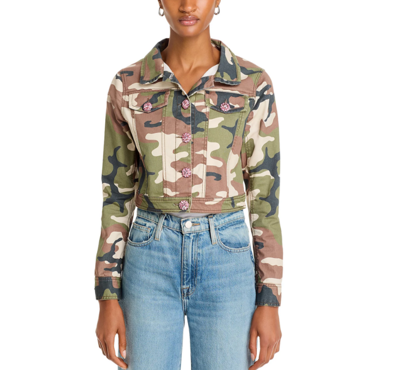 Cinq à Sept Camo Cropped Jacket MSRP $495 | eBay