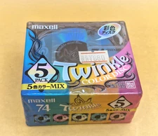 MAXELL TWINKLE 74 MD COLOR 5 PACK  Mini Disc  SEALED NEW