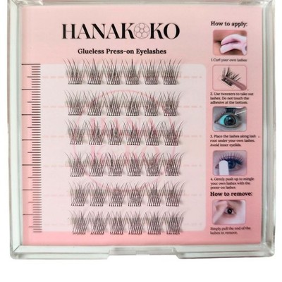 Adhesive Lash Clusters Press-on Lashes No Glue Lash Extension DIY Lash Reusab...