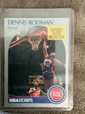 1990-91 NBA Hoops Dennis Rodman #109 Detroit Pistons Defensive Player of the Ye…
