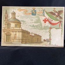 MILITARY HOSPITAL OF TURIN TRAVELLED REGIMENTAL POSTCARD NV Primi 900