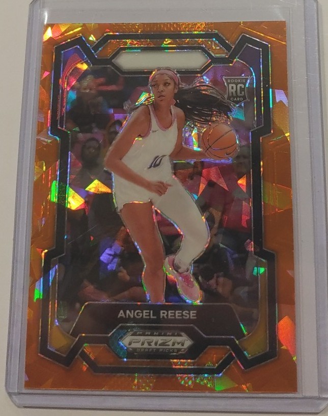 2024 Panini Prizm Draft Picks Angel Reese #38 Orange Ice Prizm RC