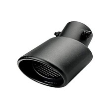 Car Polished Stainless Steel Exhaust Tail Exterior Rear Curved Frosted Black