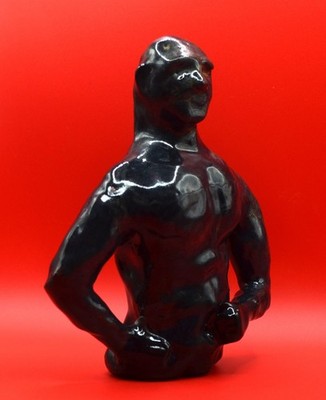 ''Skinny Arms'' - Expensive Original Clay sculpture, hand made & glazed.