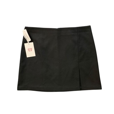 Sunday Best Skort Womens 10 Black Tatiana High Rise Slit Front Stretch Mini