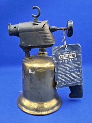 Vintage Antique Craftsman  Brass Solder Torch Gas Blow Torch 